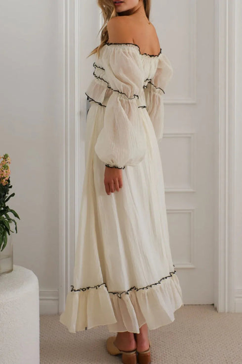'Loomistry' Off-Shoulder Top and Skirt Set - Celes Fashion